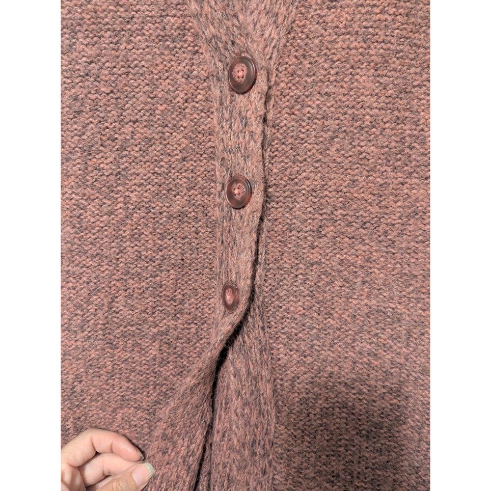 Woolrich Women's Size Medium Pink Gray Wool Blend Knit Button Up Sweater‎ Vest - Picture 3 of 8